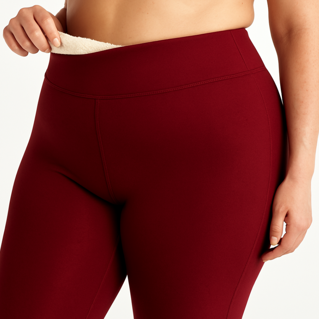 [Plus sized] Fleece-lined Lambswool Leggings